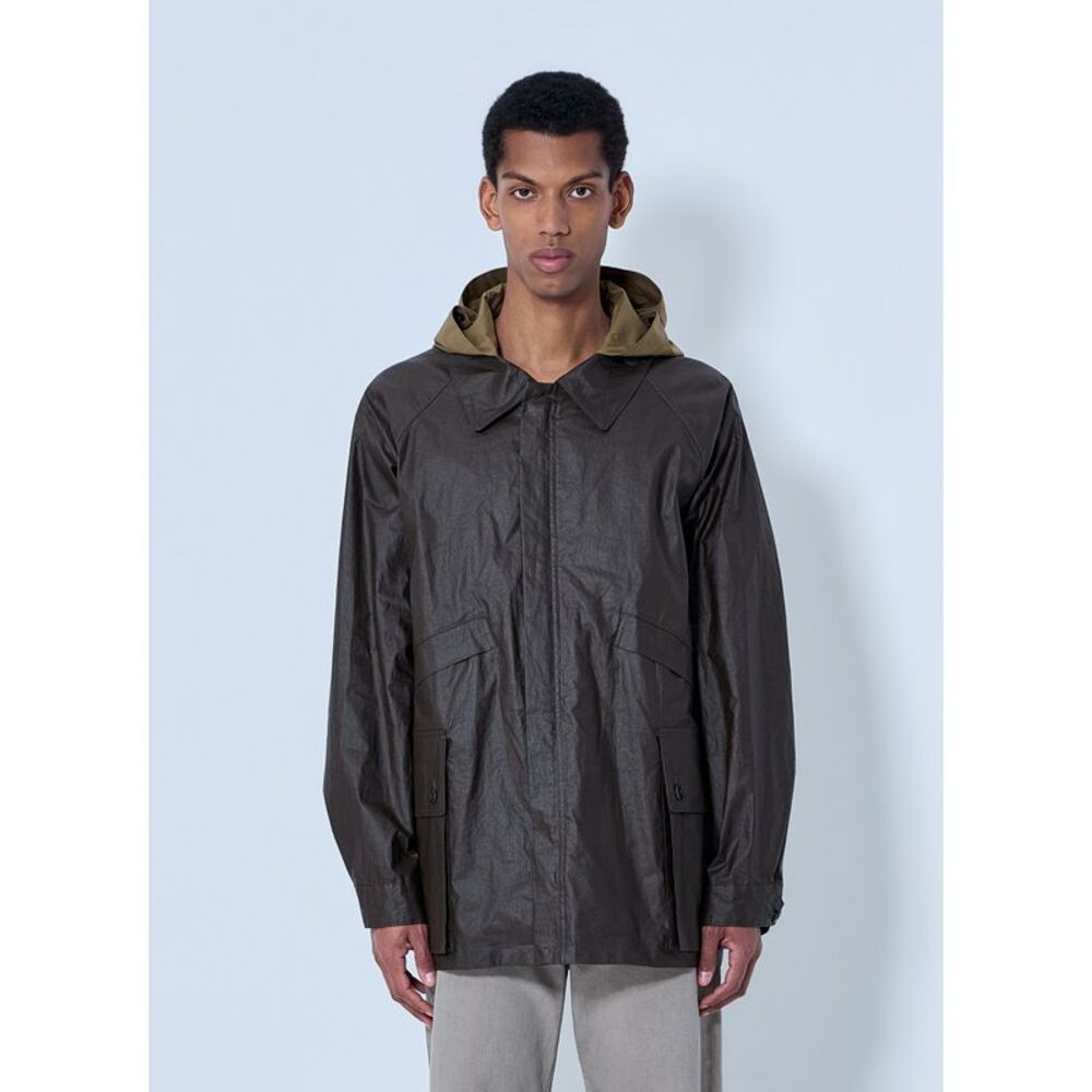Lemaire Men Hooded Waxed Jacket
